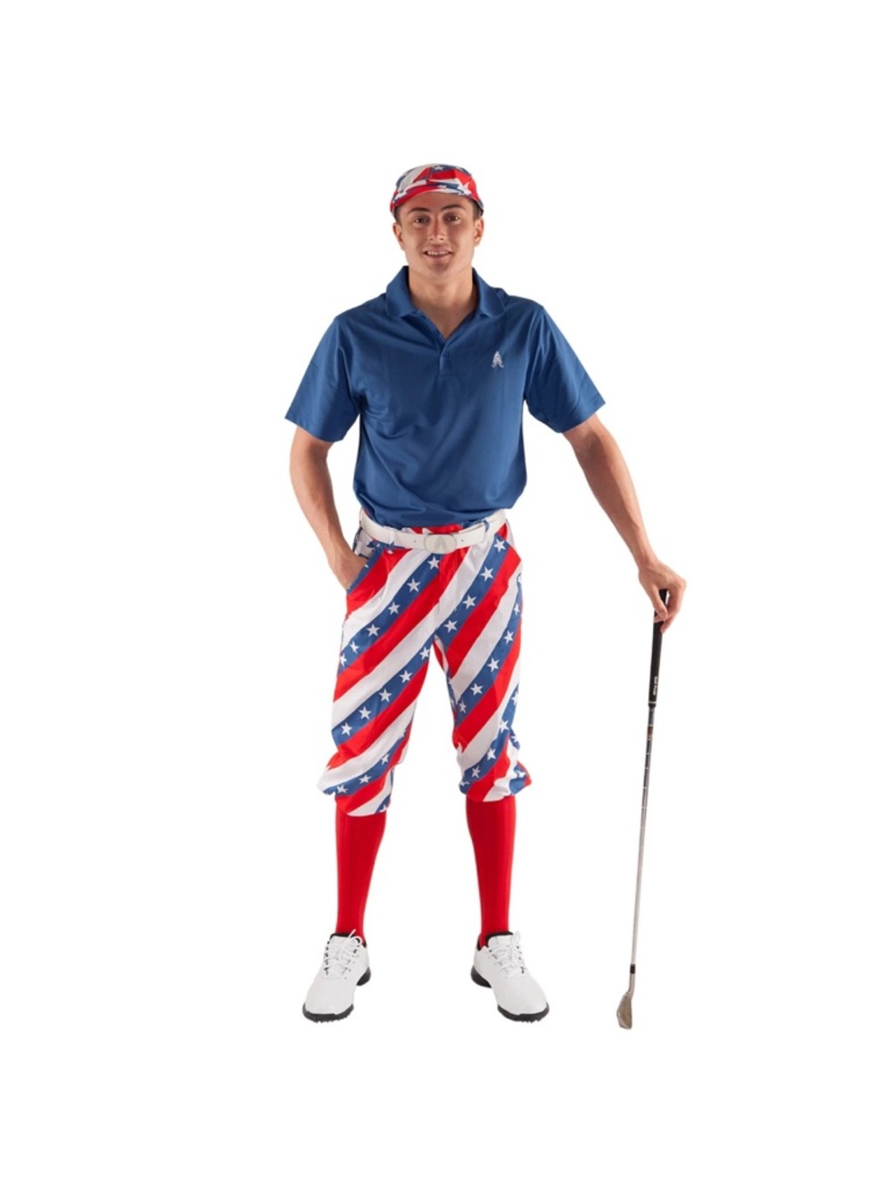 Royal & amazing golf Men's Patriotic Red, White & Blue Star-Stripe knickers